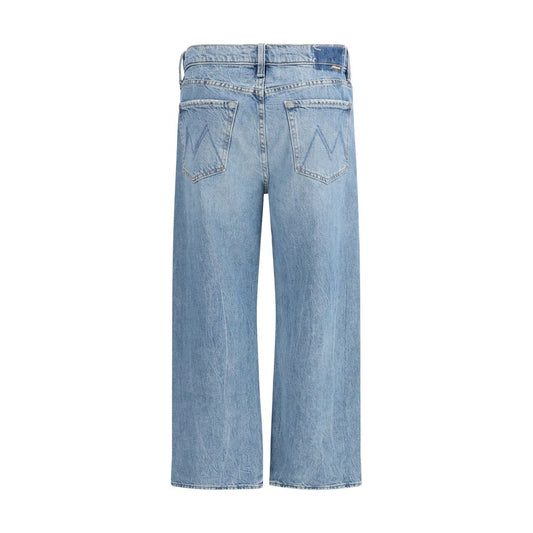 Mother Denim Blue Cotton Straight-Leg Jeans