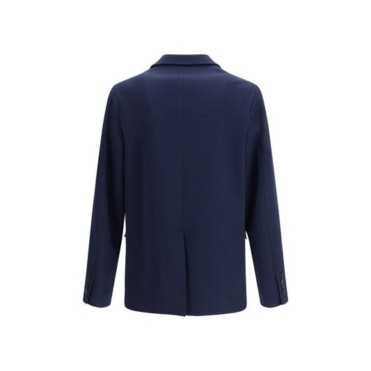 Gucci Blue Cotton Full-Length Jacket
