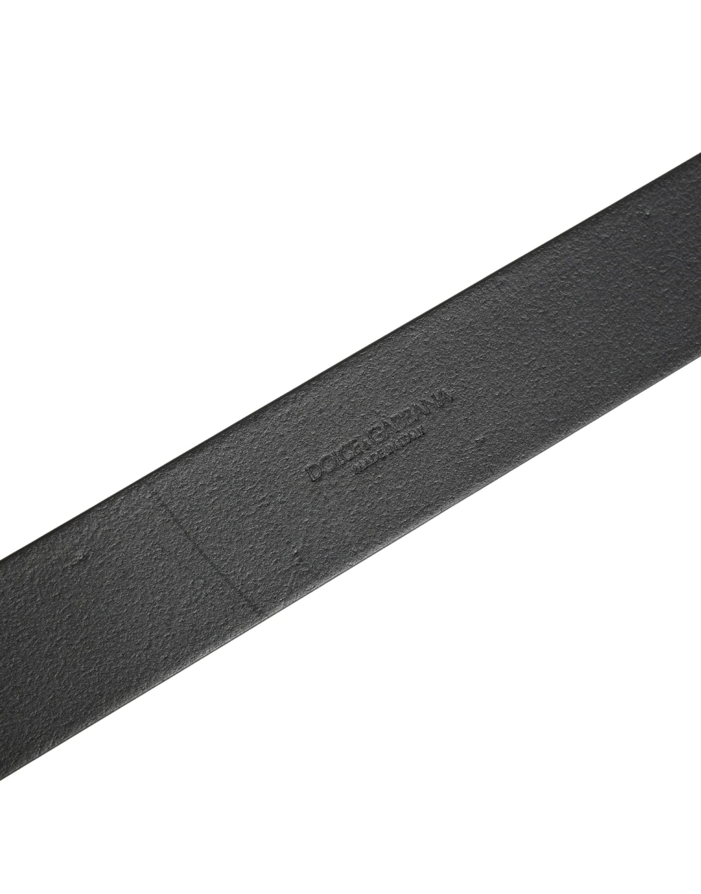 Dolce & Gabbana Men Black Classic Leather Metal Buckle Belt