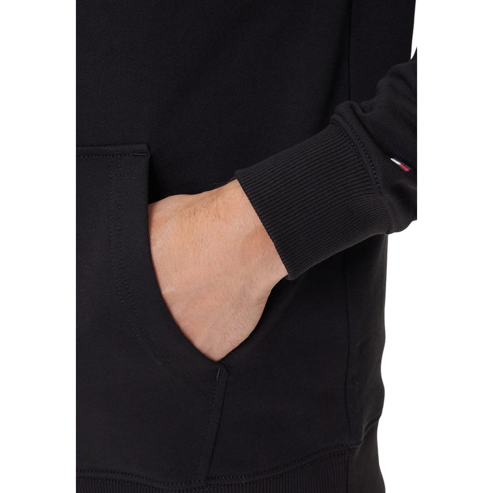 Tommy Hilfiger Black Recycled Cotton Hoodie