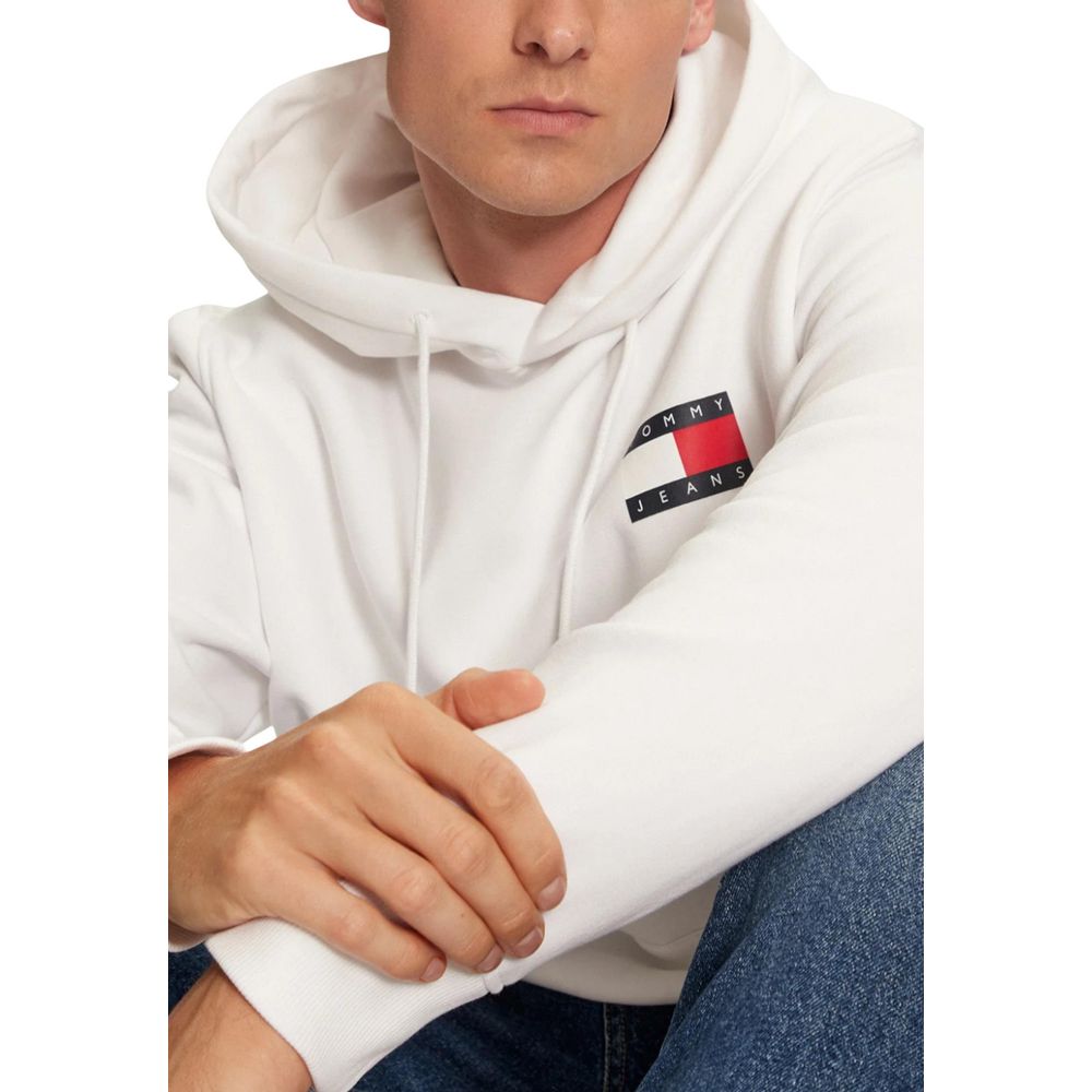 Tommy Hilfiger Jeans White Cotton Hoodie