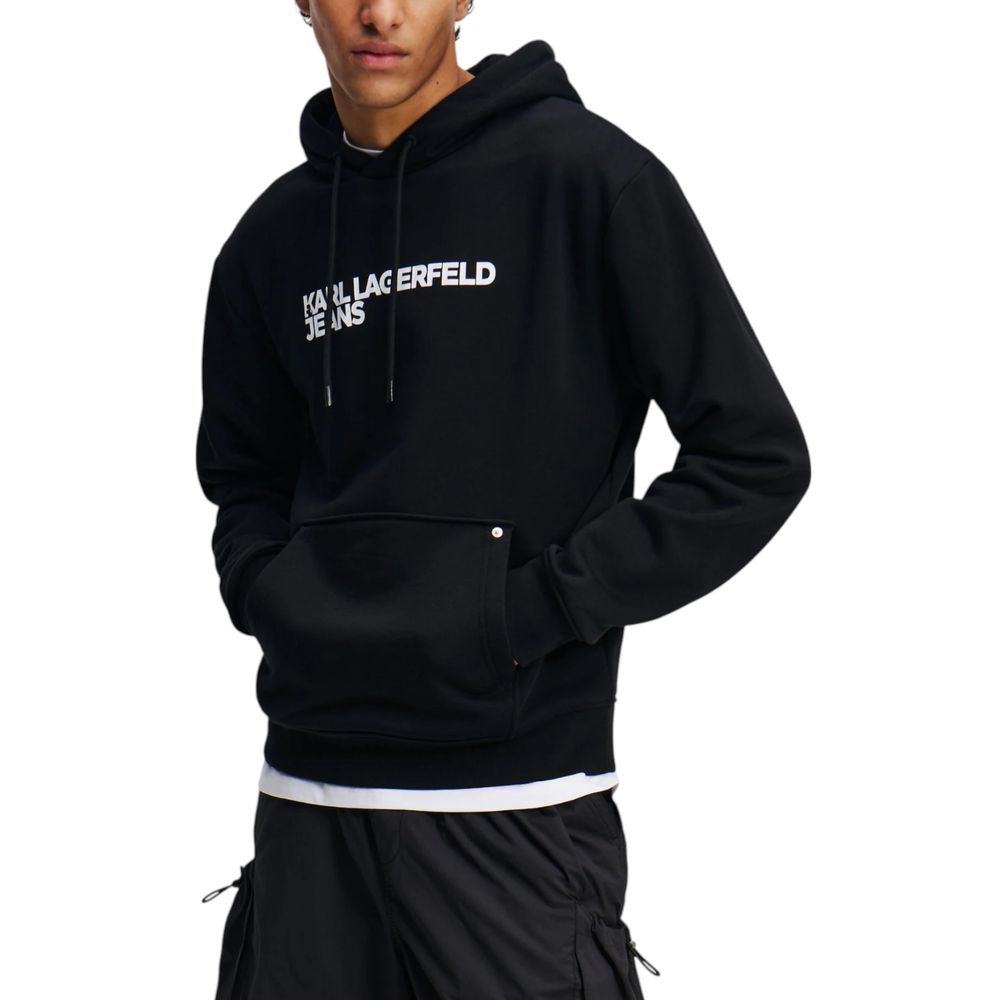 Karl Lagerfeld Black Cotton Hoodie