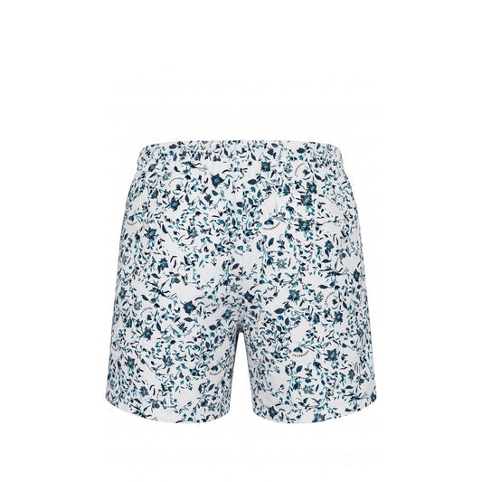 Trussardi Beachwear White Polyester Men Swim Shorts