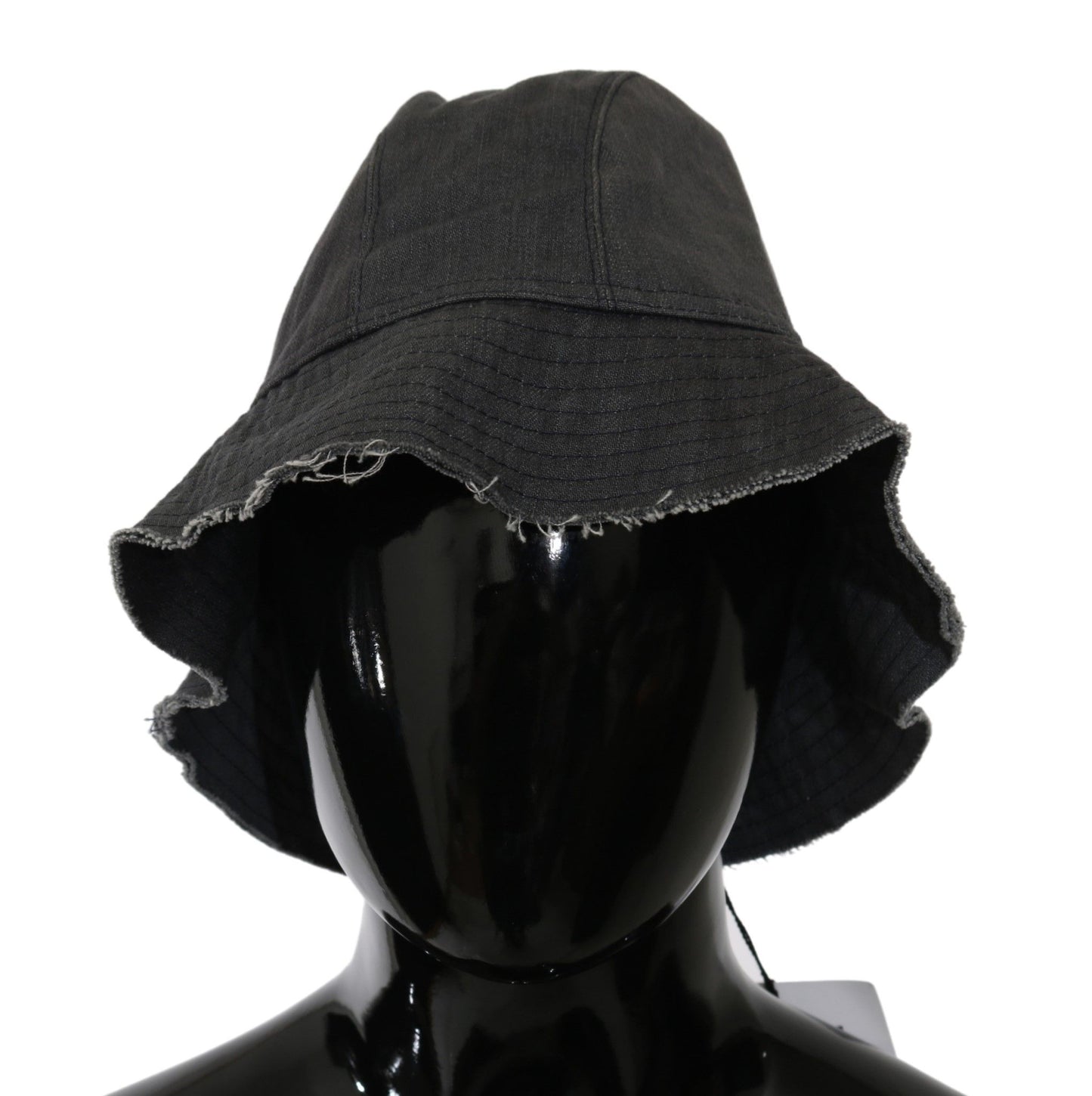 Costume National Black Washed Wide Brim Outdoor Bucket Hat