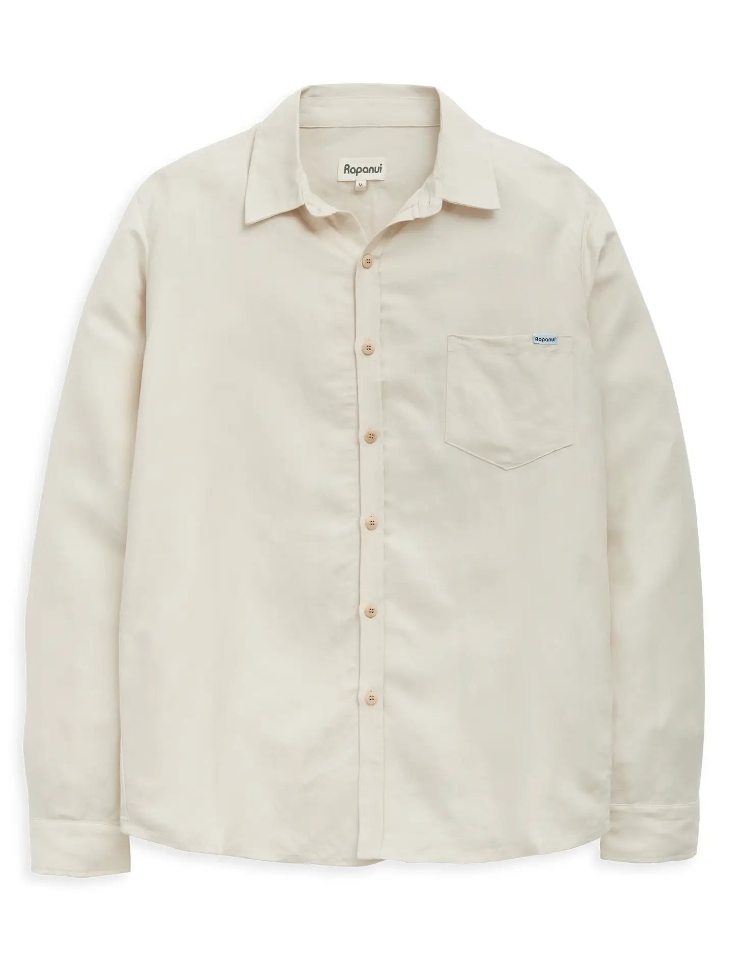 Men's Linen Shirt Azure Oatmeal