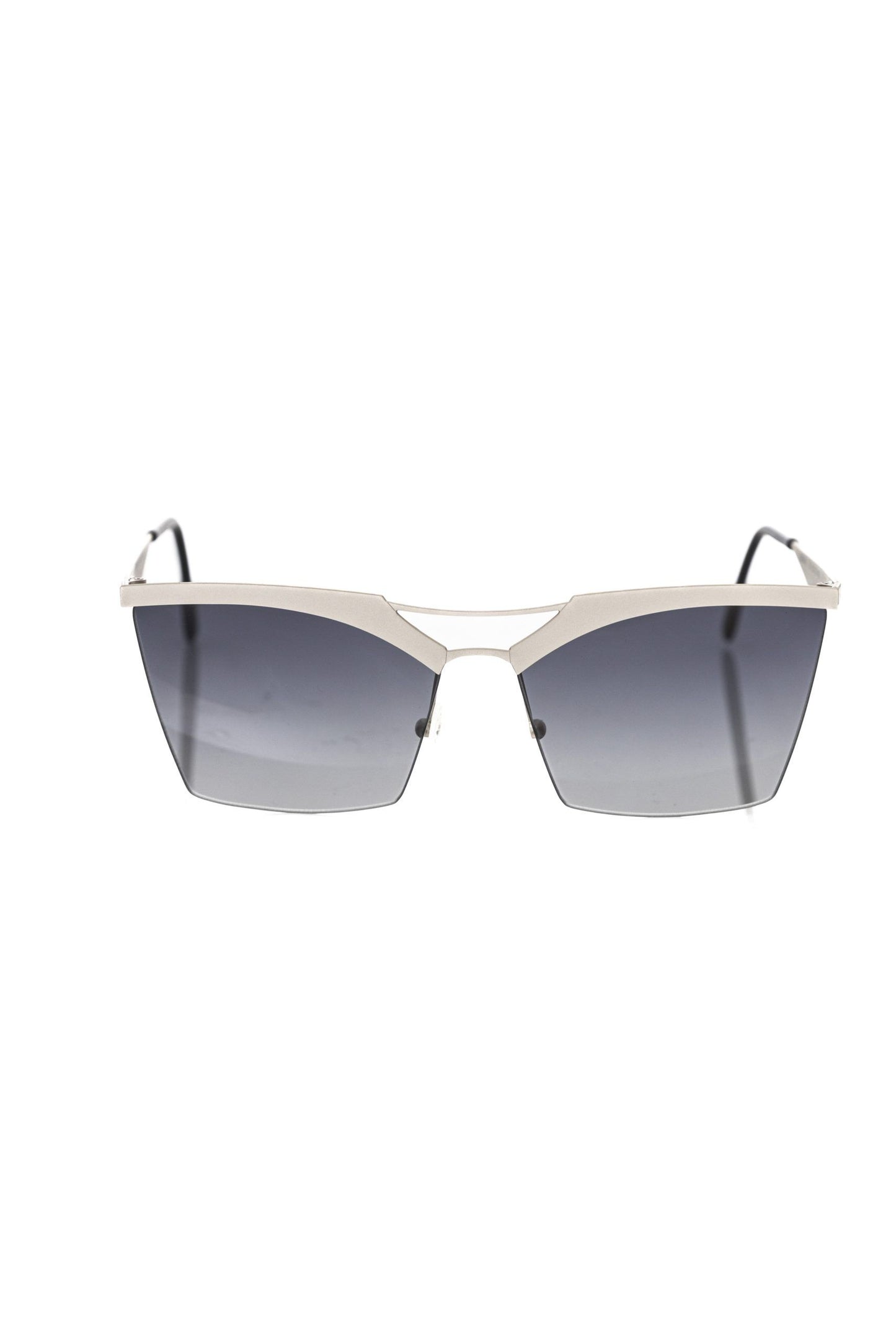 Frankie Morello Silver Metallic Fiber Women Sunglass