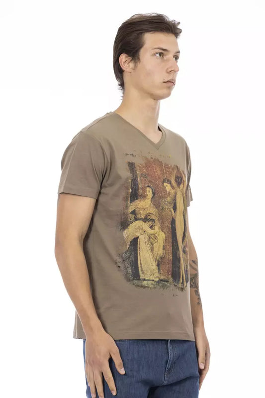 Trussardi Action Brown Cotton Men's T-Shirt