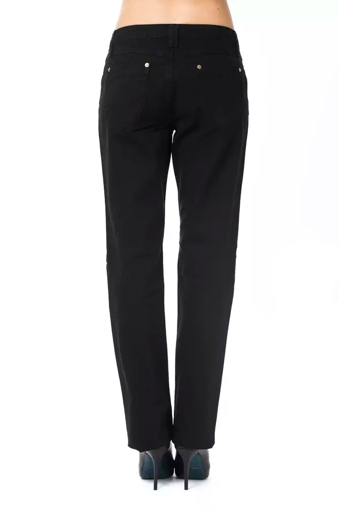 Ungaro Fever Black Cotton Women's Pant