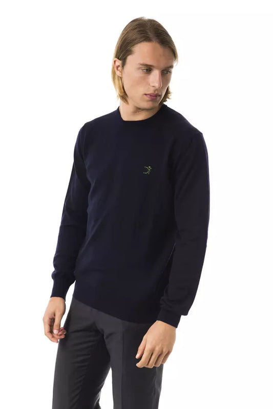 Uominitaliani Blue Merino Wool Men's Sweater