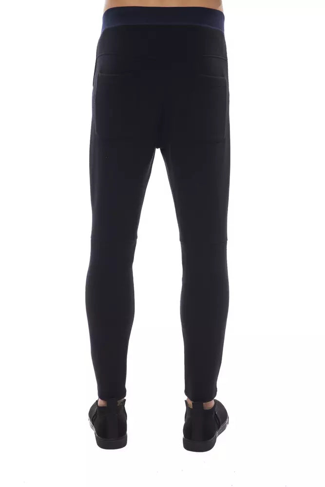 Nicolo Tonetto Black Viscose Men Pant