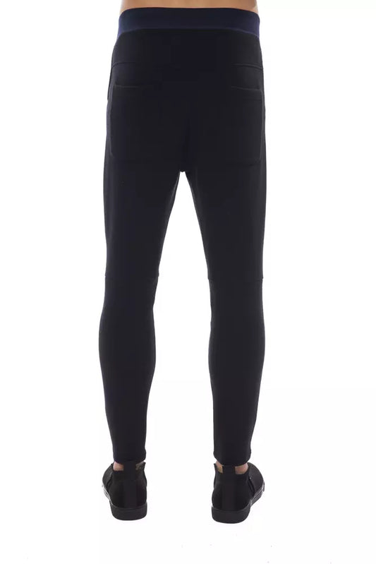 Nicolo Tonetto Black Viscose Men Pant