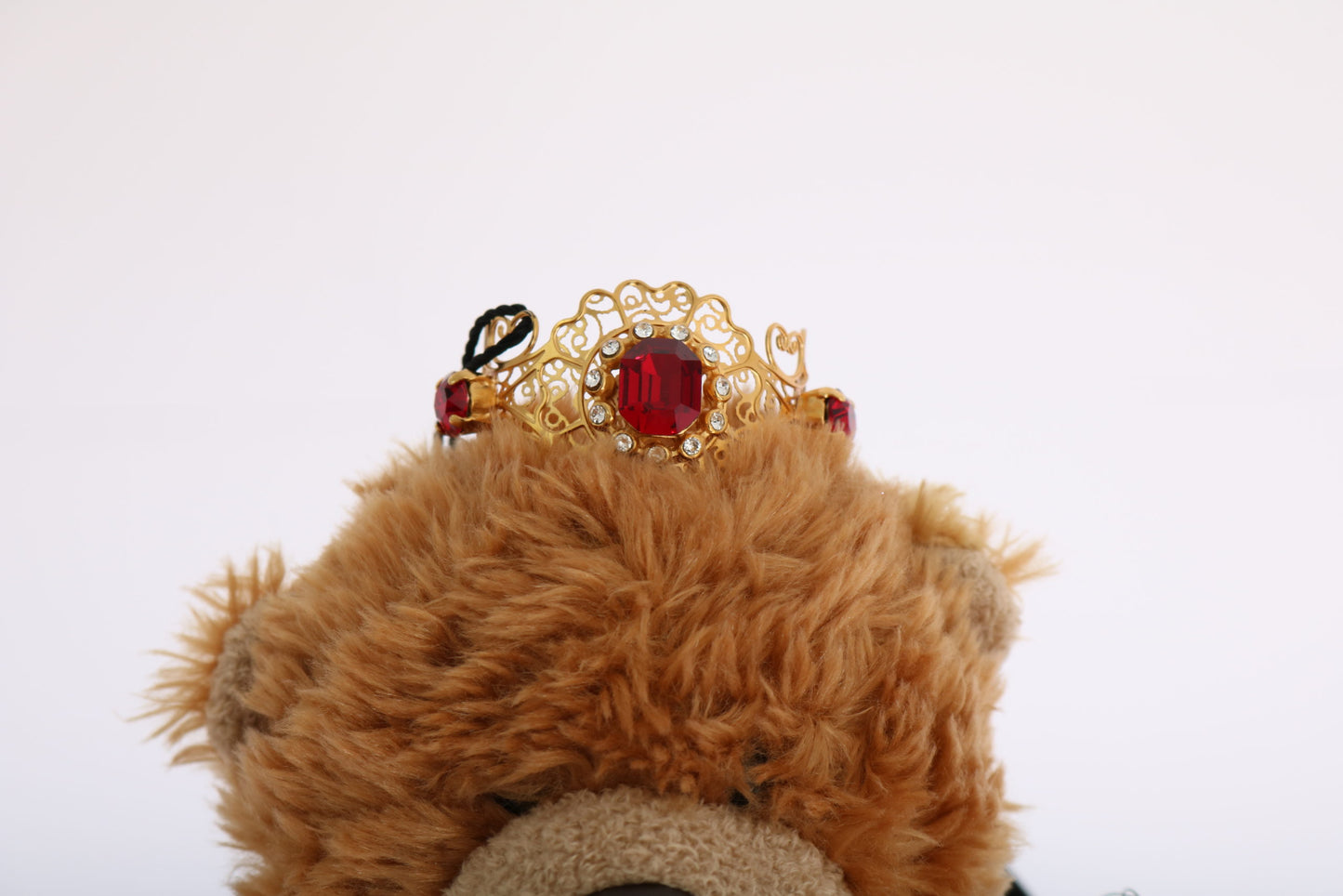 Dolce & Gabbana Teddy Bear Gold Crystal Crown Tiara Diadem Hair Band