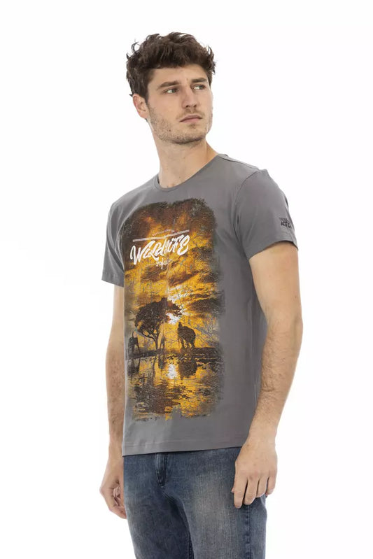Trussardi Action Gray Cotton Men's T-Shirt
