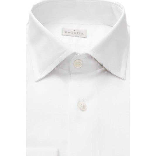 Bagutta White Cotton Men's Dress Shirt