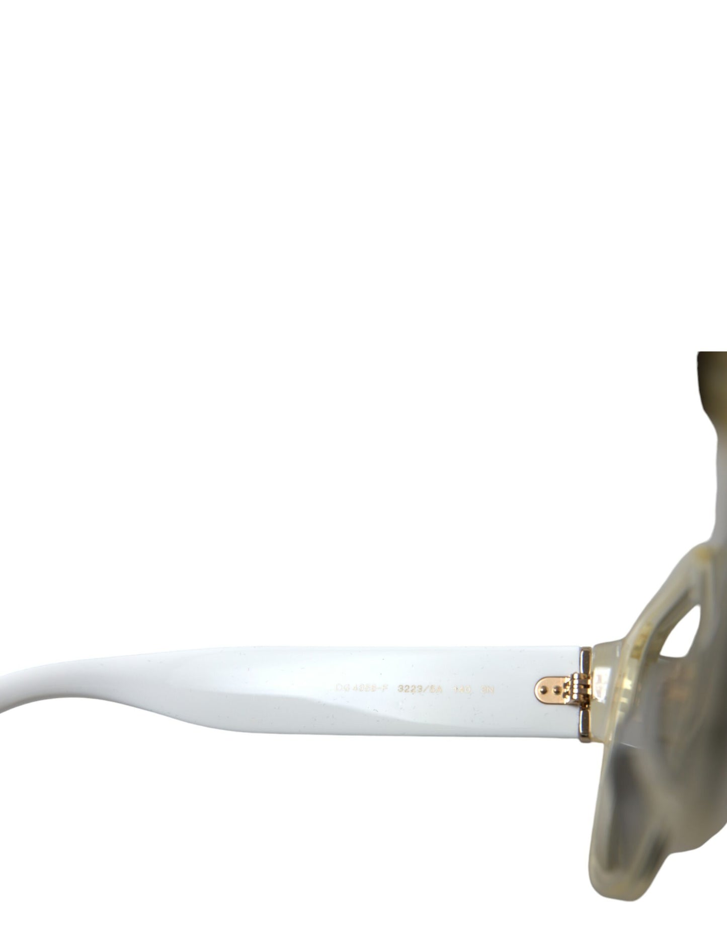 Dolce & Gabbana White Acetate Mirror Lenses DG4356 Sunglasses