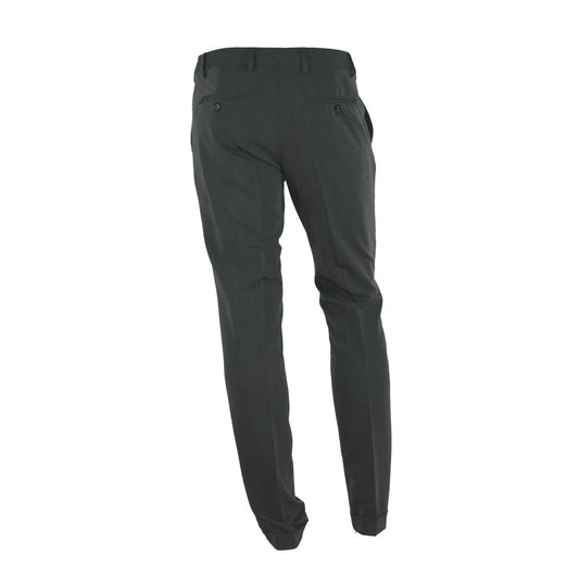Made in Italy Gray Polyester Men Trousers