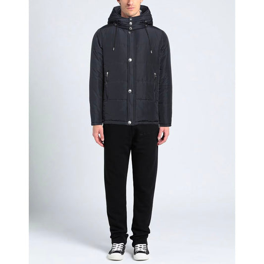 Aquascutum Blue Polyamide Men Jacket