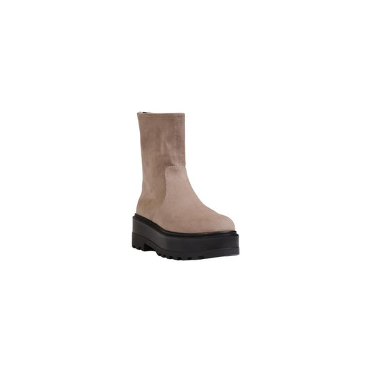 Calvin Klein Jeans Beige Recycled Polyester Ankle Boots