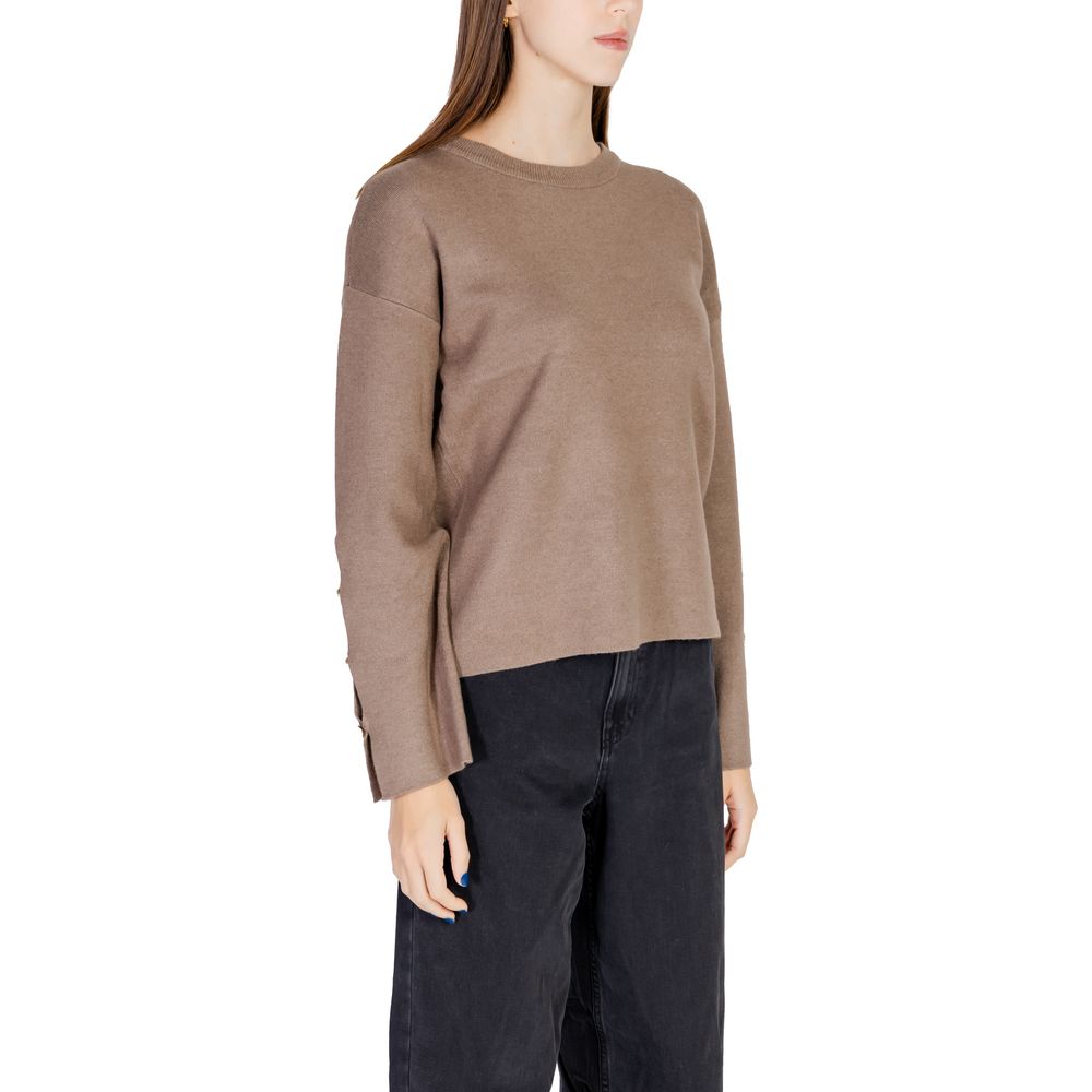 Vila Clothes Brown Viscose Sportswear