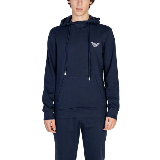 Emporio Armani Underwear Blue Cotton Hoodie