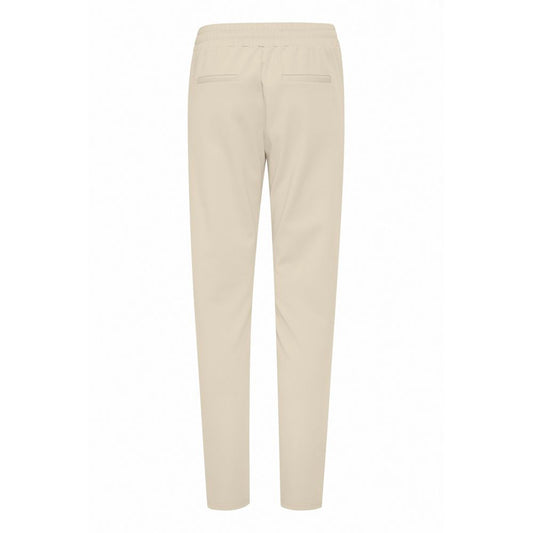 ICHI Beige Polyester Pants