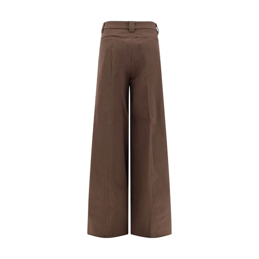 The Latest Brown Cotton Casual Pants