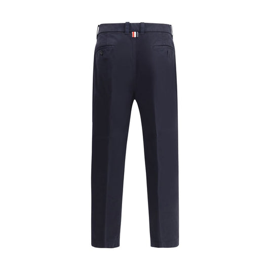 Thom Browne Blue Cotton Casual Pants