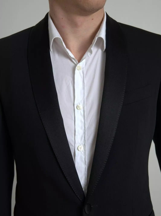 Dolce & Gabbana Black Wool Single Breasted MARTINI Blazerclothing