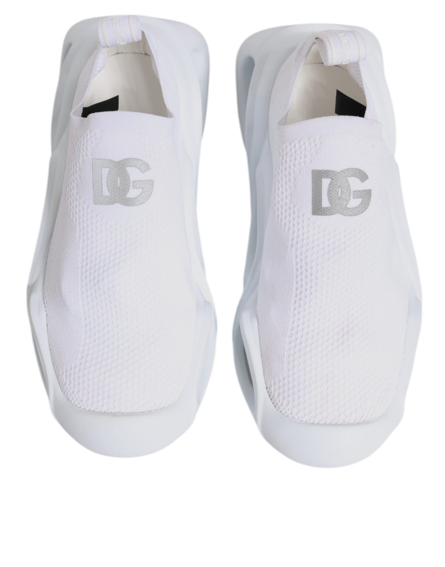 Dolce & Gabbana White Slip On Wave Low Top Sneakers Shoes