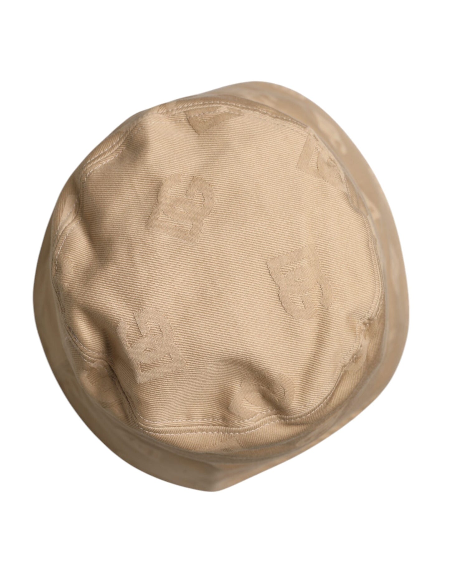 Dolce & Gabbana Beige Logo Monogram Cotton Bucket Cap