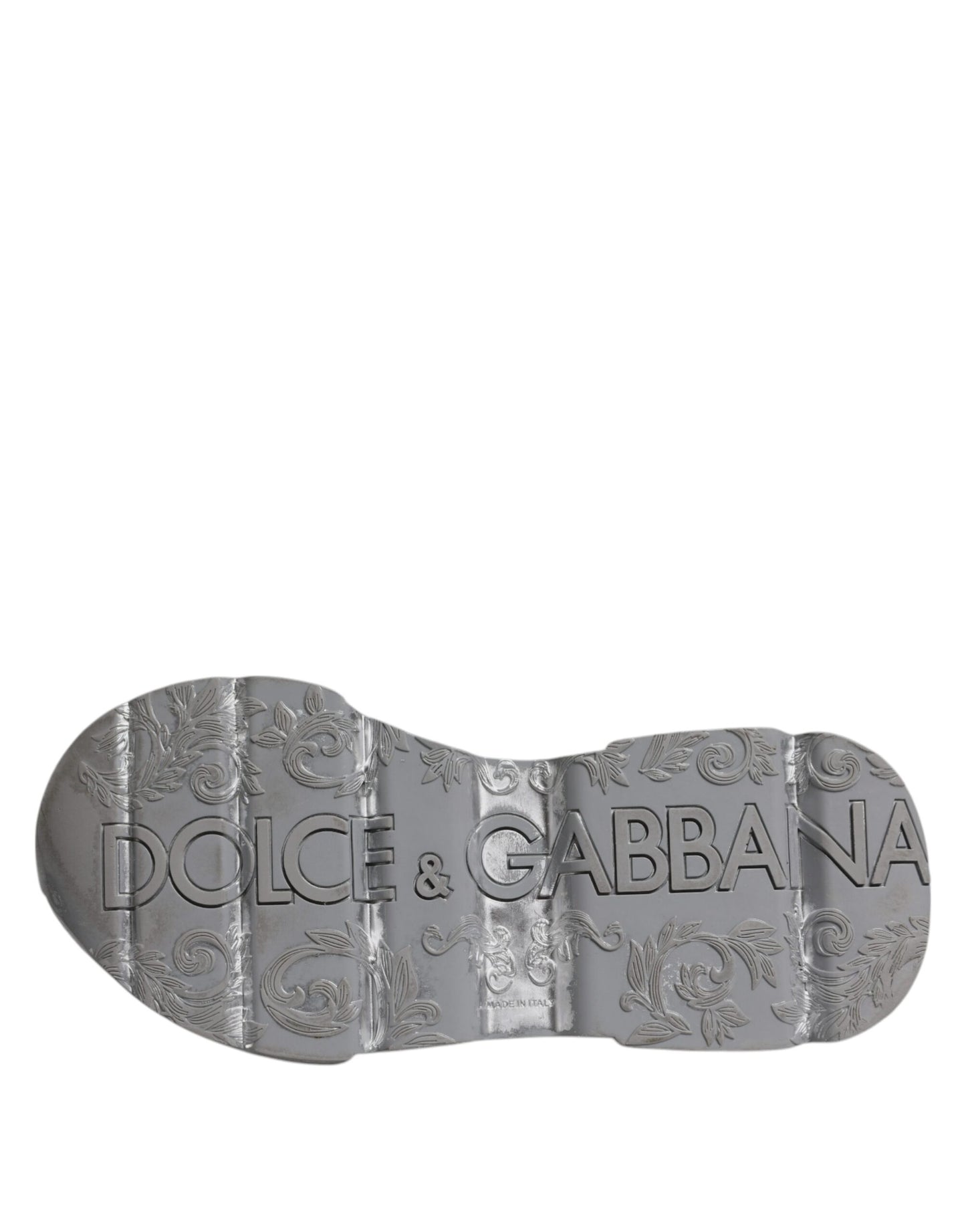 Dolce & Gabbana White Silver Daymaster Low Top Sneaker Shoes