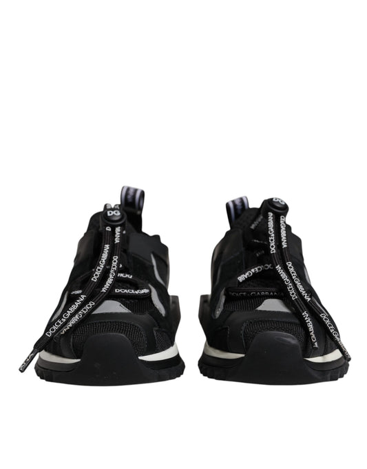 Dolce & Gabbana Black Mesh Sorrento Trekking Sneakers Shoes