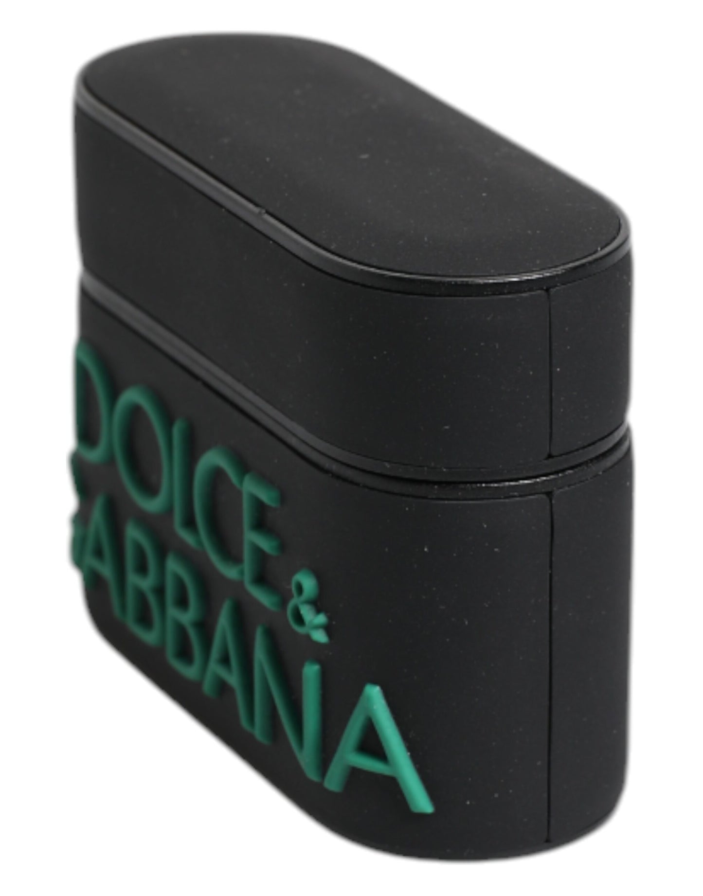 Dolce & Gabbana Black Orange Silicone Embossed Logo Airpods Case