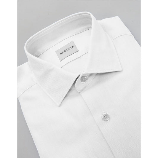 Bagutta White Cotton Men Shirt