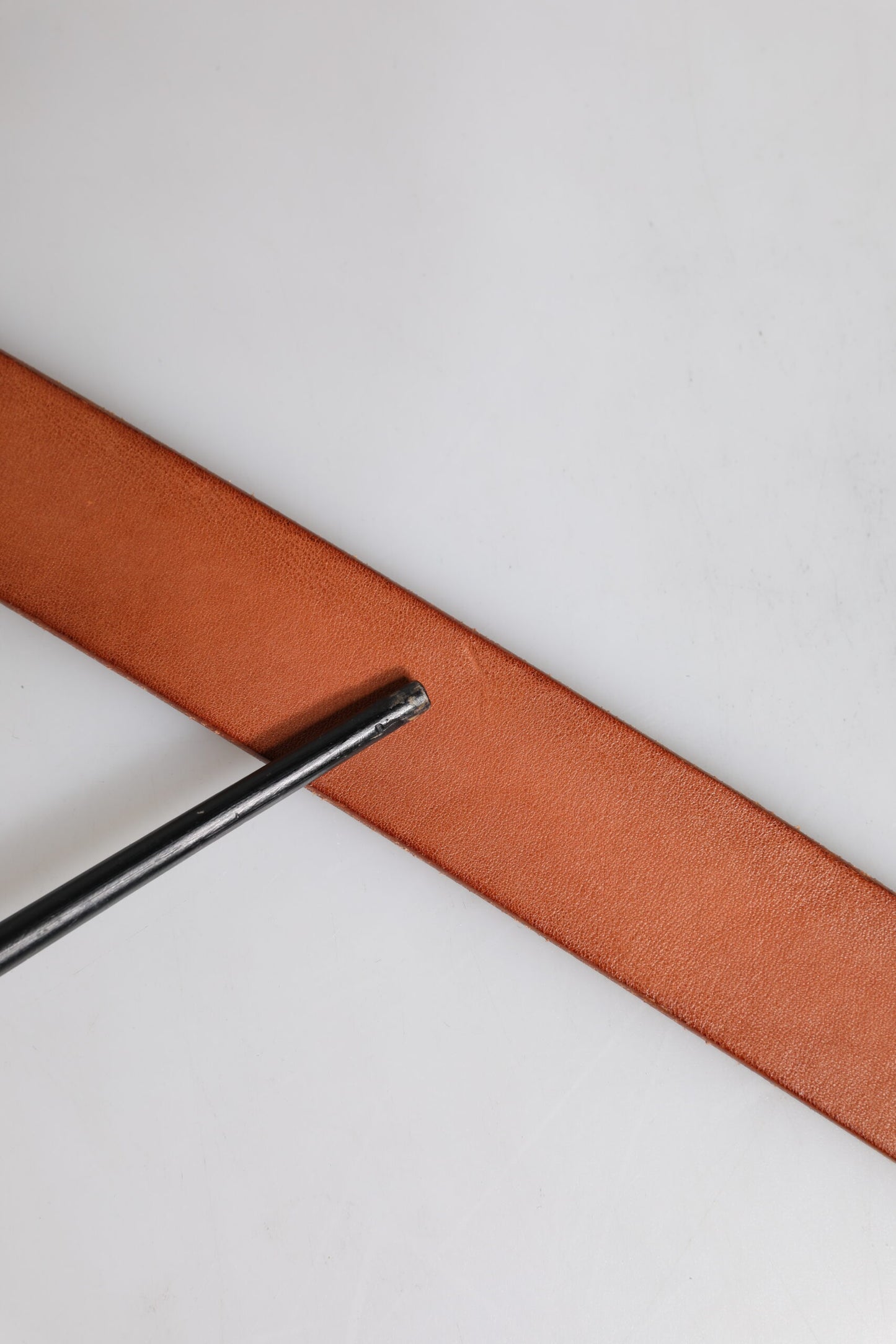 Dolce & Gabbana Brown Leather Gold Metal Baroque Buckle Belt