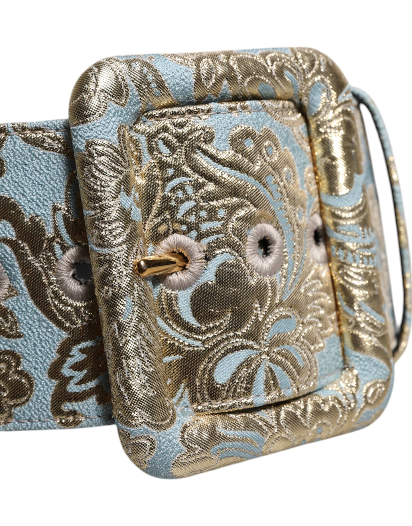 Dolce & Gabbana Multicolor Floral Jacquard Wide Waist Belt