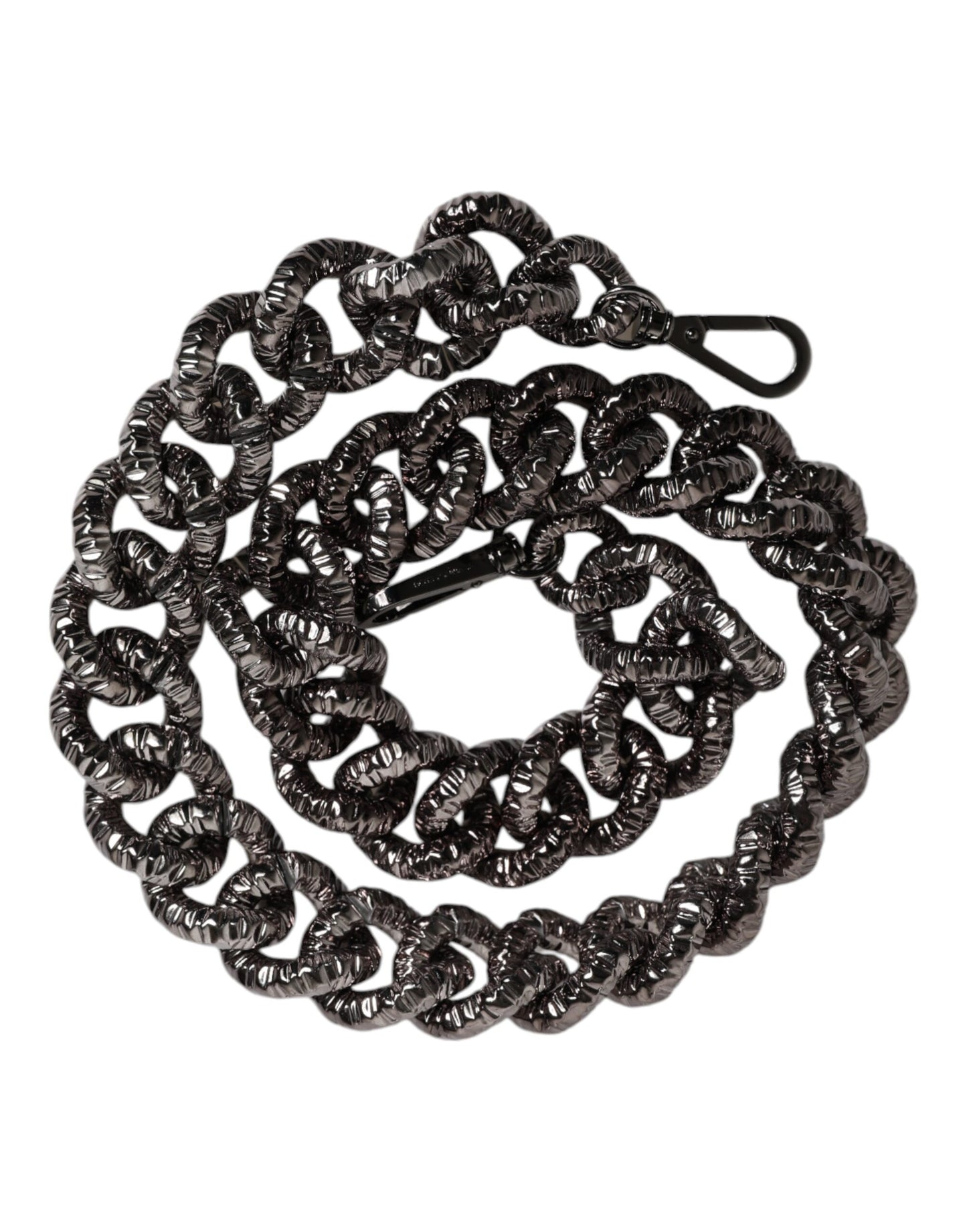 Dolce & Gabbana Black Chain Logo Engraved Bag Shoulder Strap