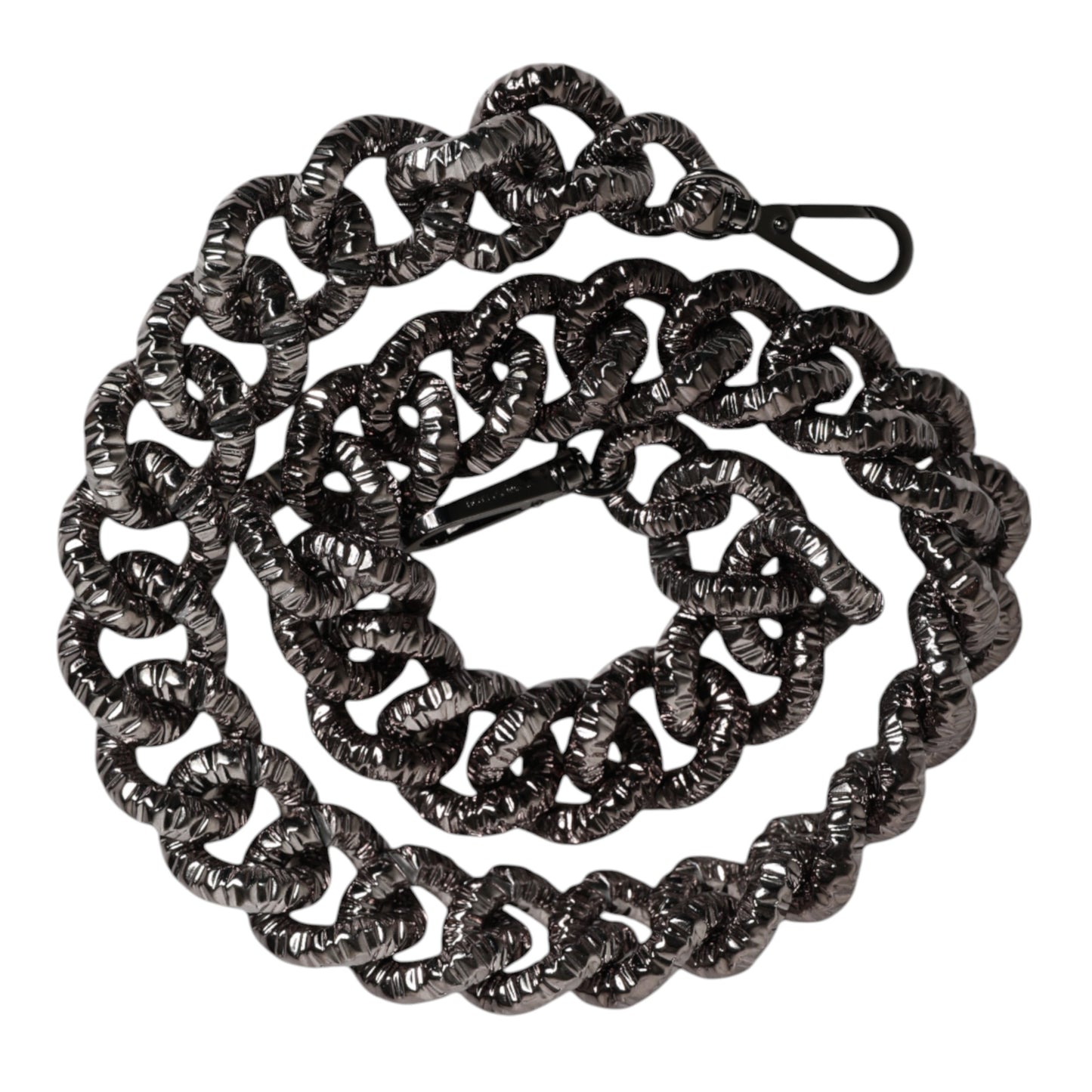 Dolce & Gabbana Black Chain Logo Engraved Bag Shoulder Strap