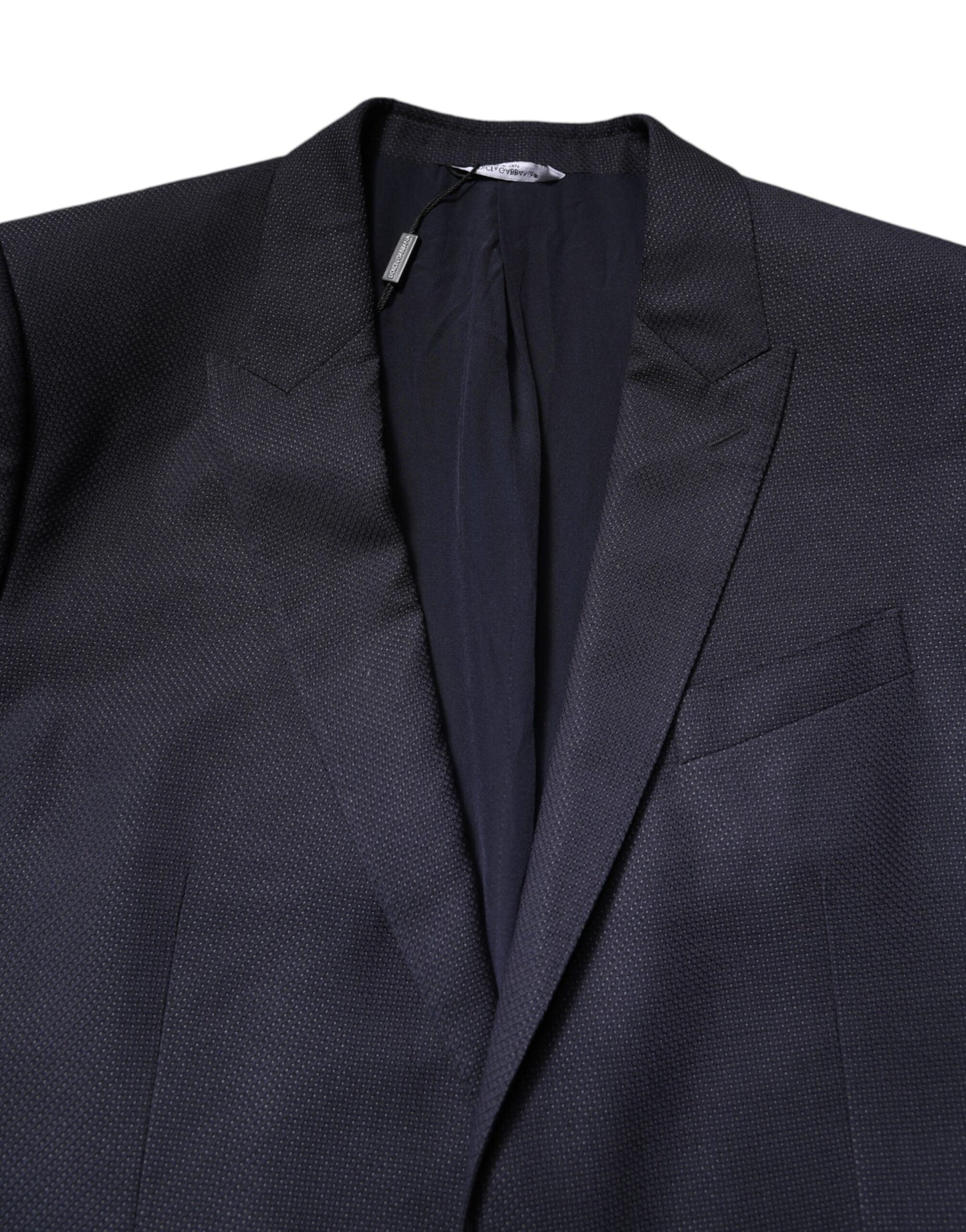 Dolce & Gabbana Black Wool Single Breasted Coat Blazer Suit