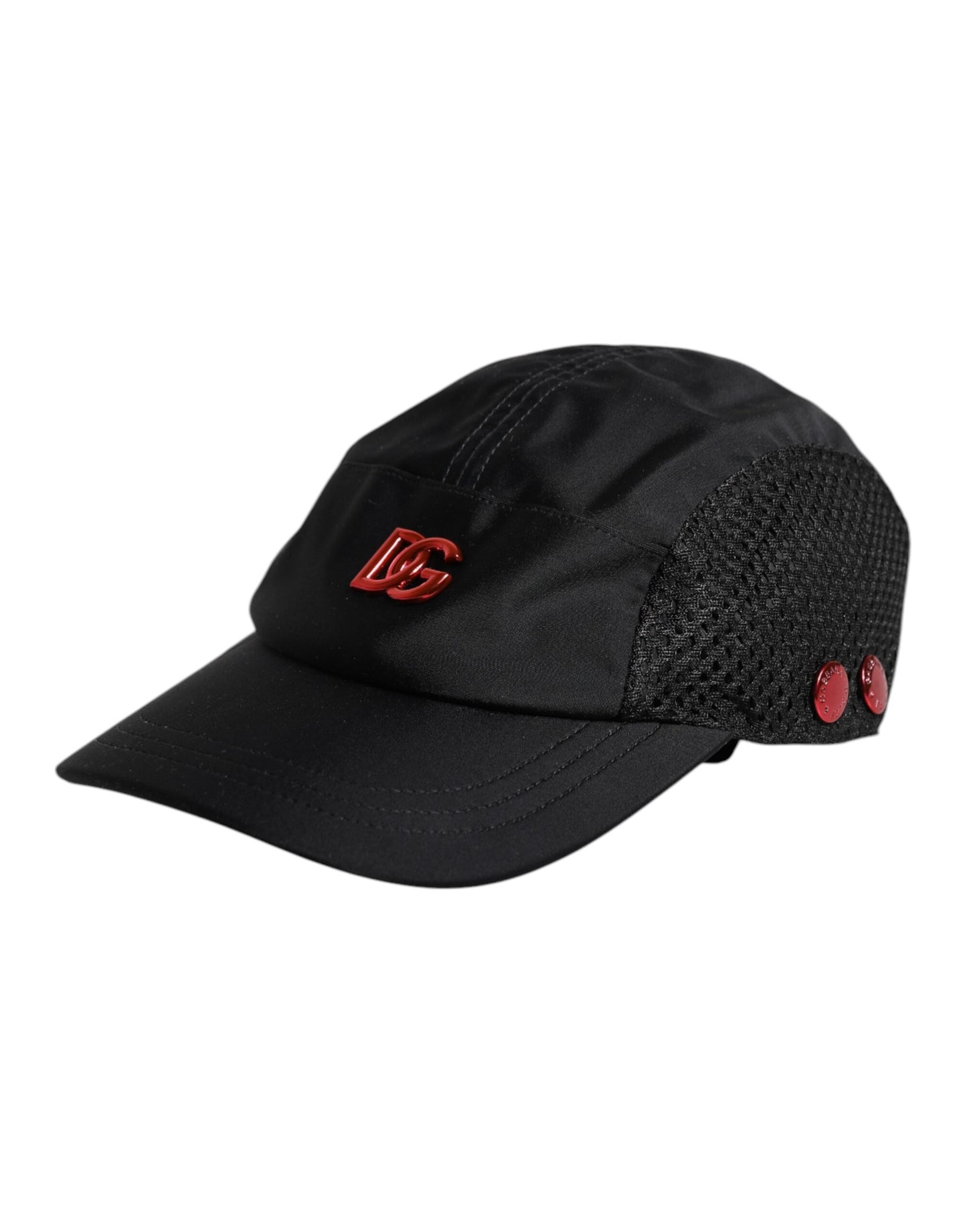 Dolce & Gabbana Black Nylon Logo 6 Panels Baseball Cap