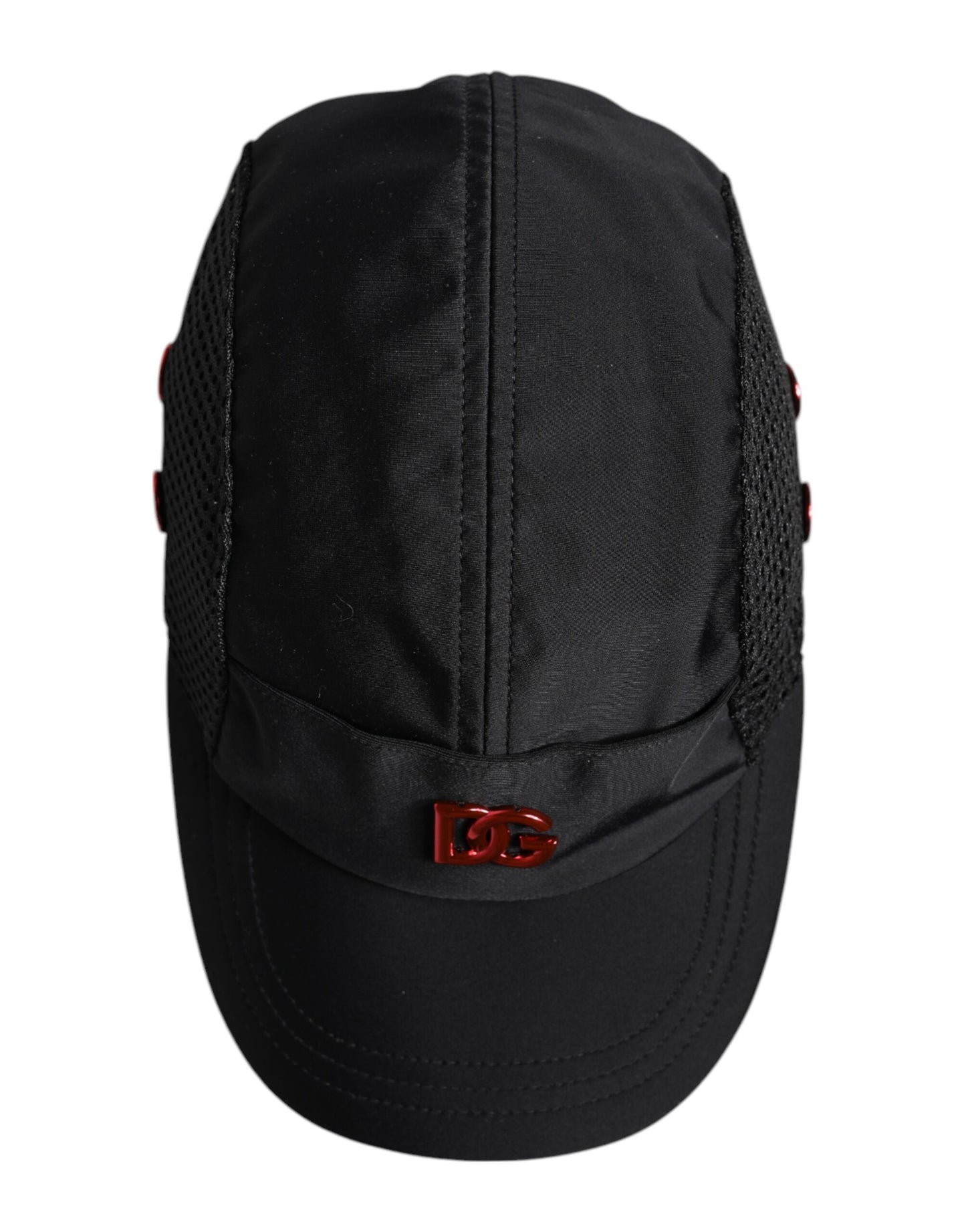 Dolce & Gabbana Black Nylon DG Logo 6 Panels Baseball Cap