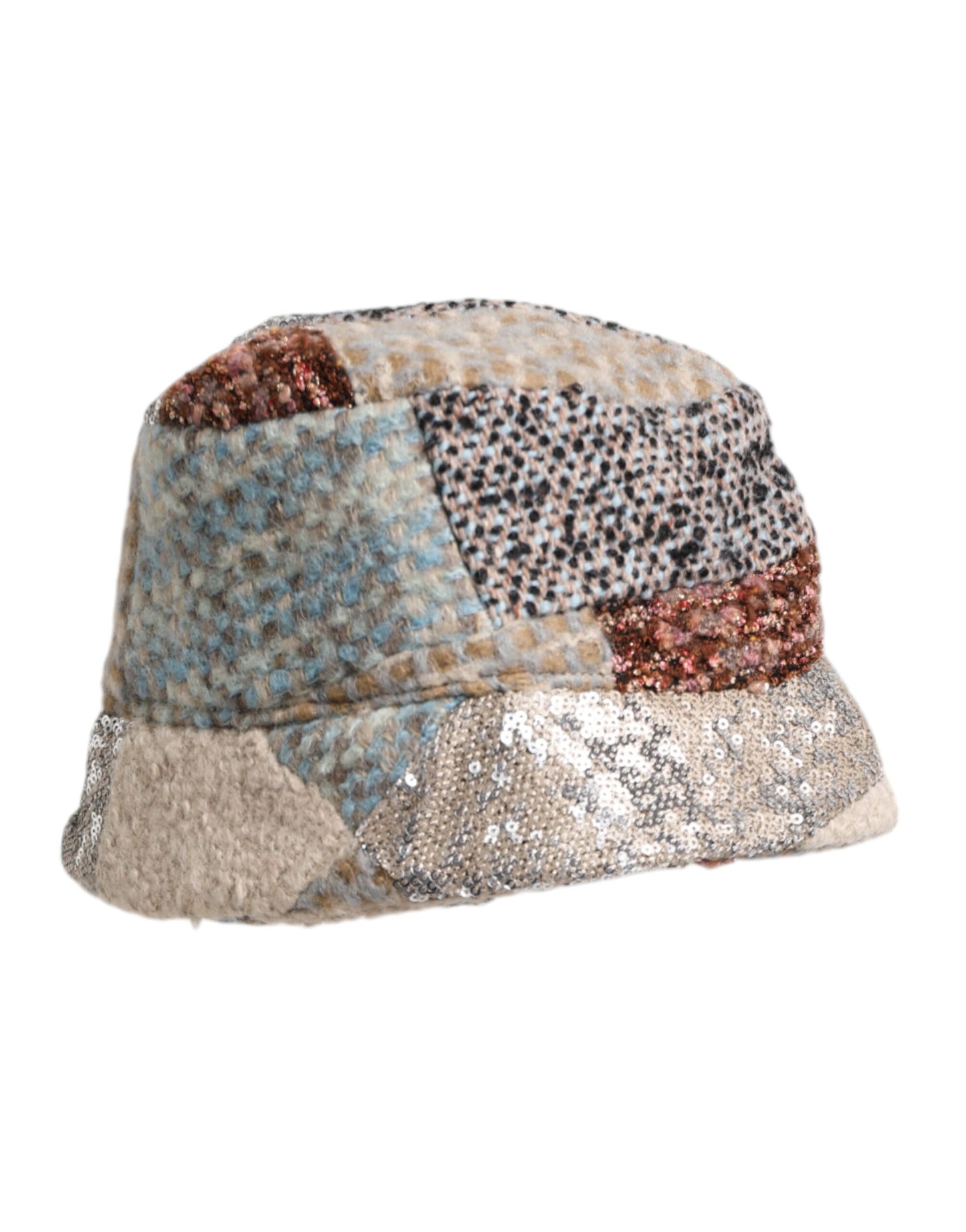 Dolce & Gabbana Multicolor Patchwork Embellished Bucket Hat