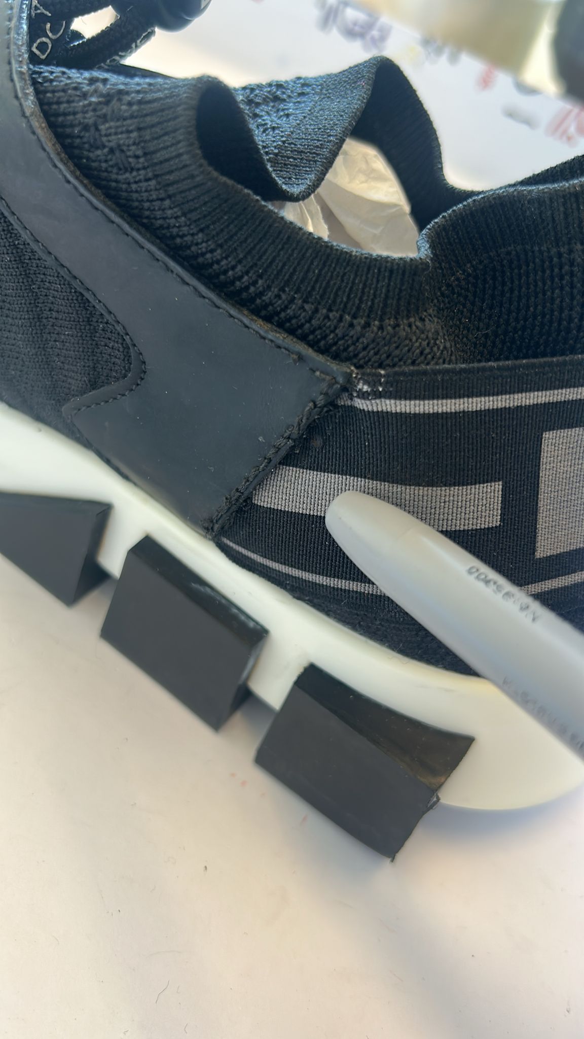 Dolce & Gabbana Black Mesh Sorrento Trekking Sneakers Shoes