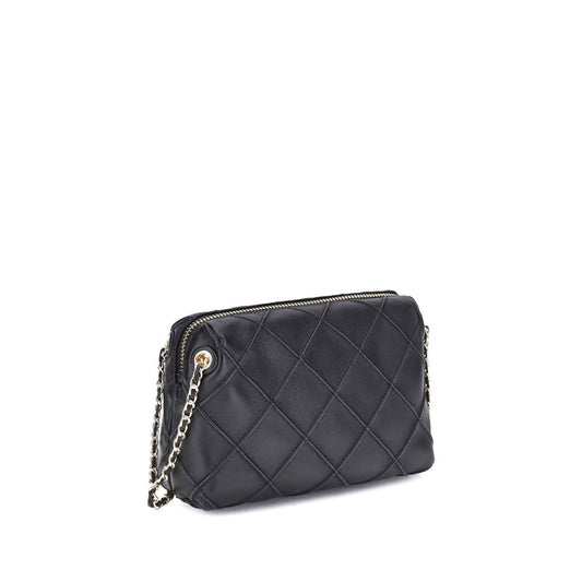 Tory Burch Black Calf Leather Bos Taurus Shoulder Bag