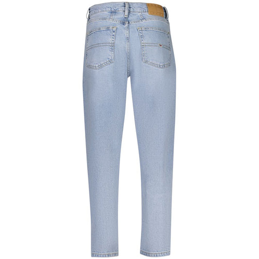 Tommy Hilfiger Azzurro Cotton Women's High-Waisted Jean