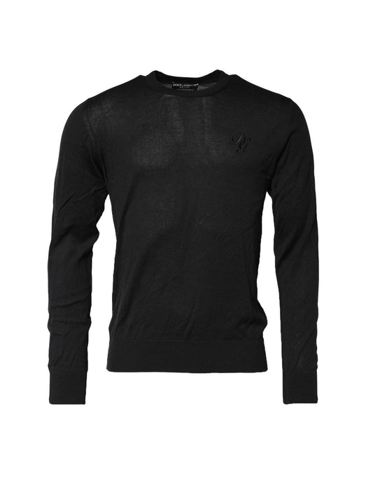 Dolce & Gabbana Dark Gray Cotton DG Logo Sweatshirt Sweater