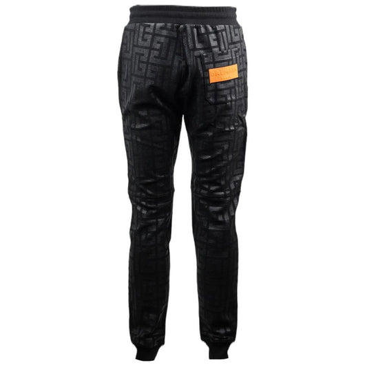 Balmain Black Cotton Men Jogging Pant