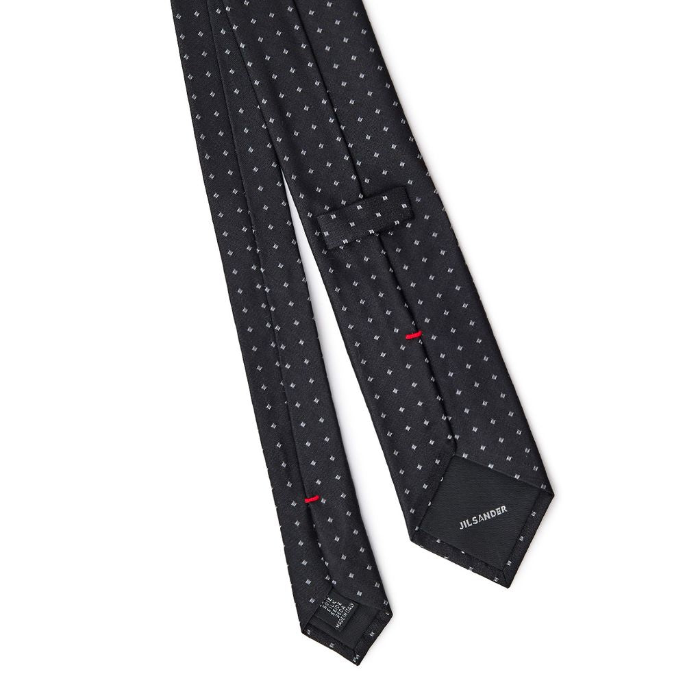 Jil Sander Black Silk Tie