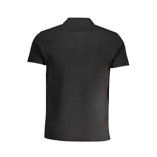 Cavalli Class Black Cotton Men Polo Shirt