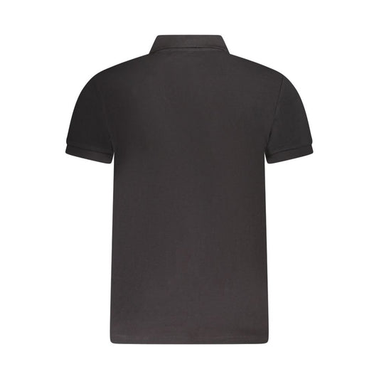 Cavalli Class Black Cotton Men Polo Shirt